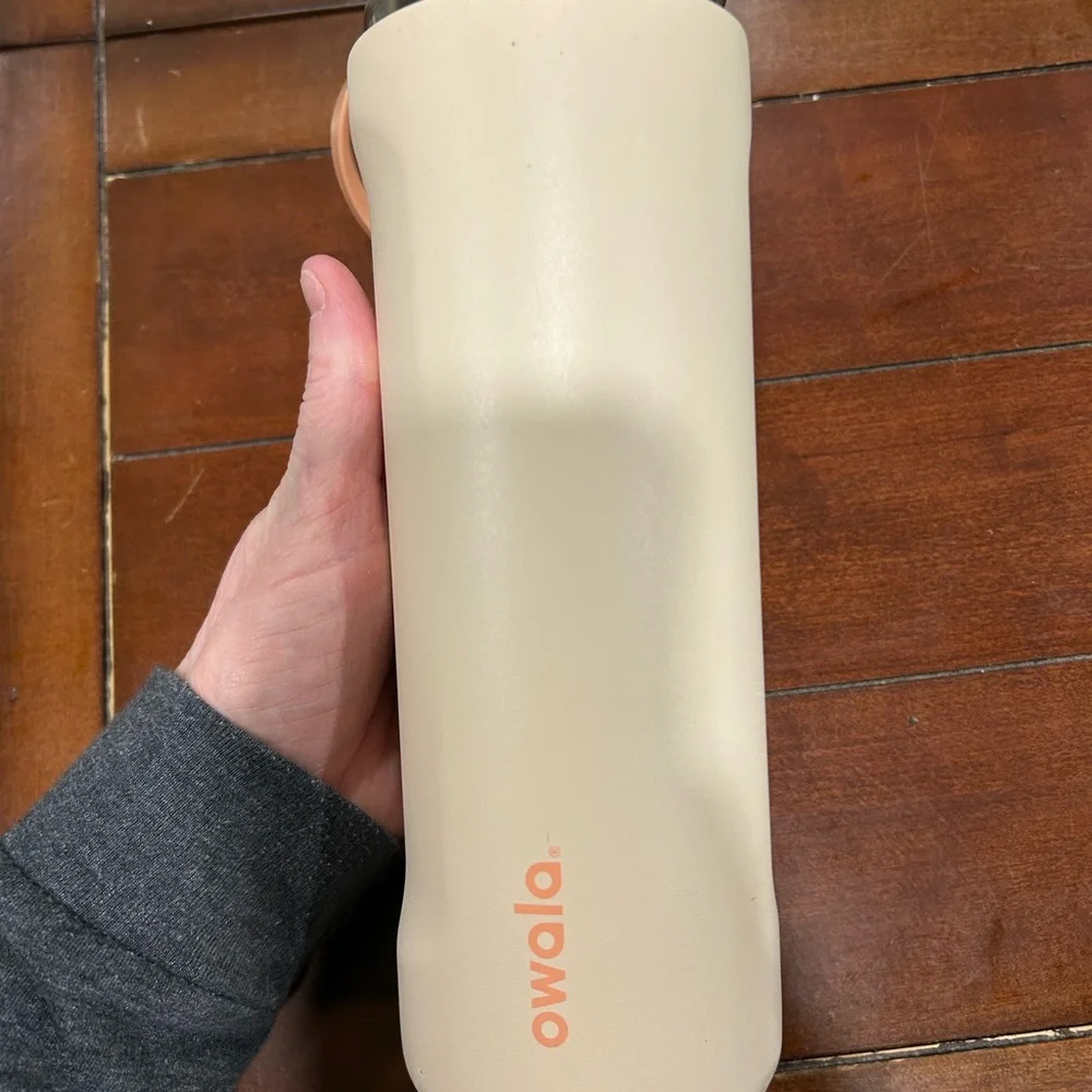 Cream Water Bottle with Pastel Accents - Picture 6 of 9